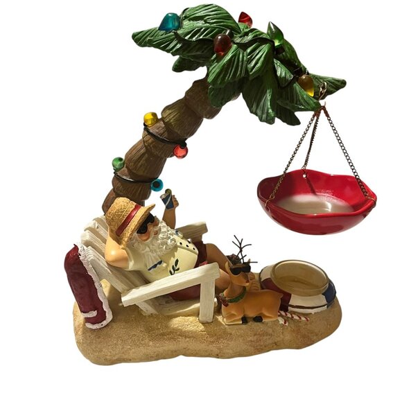 Santa Tropical Paradise wax melter Burner With Palm Tree & Hammock - Picture 1 of 3